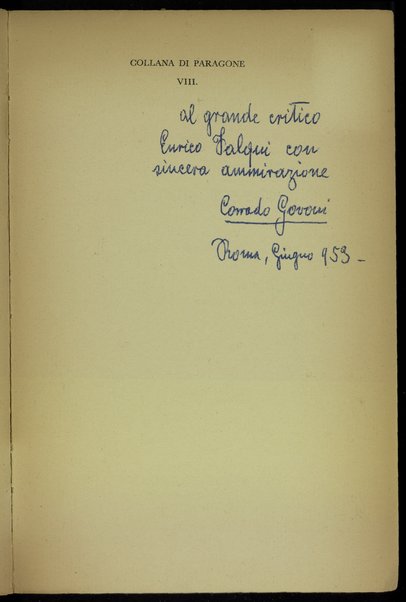 Antologia poetica : 1903-1953 / Corrado Govoni ; a cura di Giacinto Spagnoletti