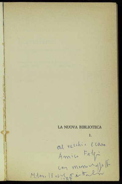 L' avellano : storie e leggende della terra d'Abruzzo / Giovanni Titta Rosa ; introduzione di Giovanni Pischedda ; commento didattico a cura di Giuseppe Porto