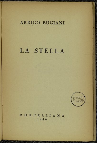 La stella / Arrigo Bugiani ; [copertina e illustrazioni disegnate da Ottone Rosai]