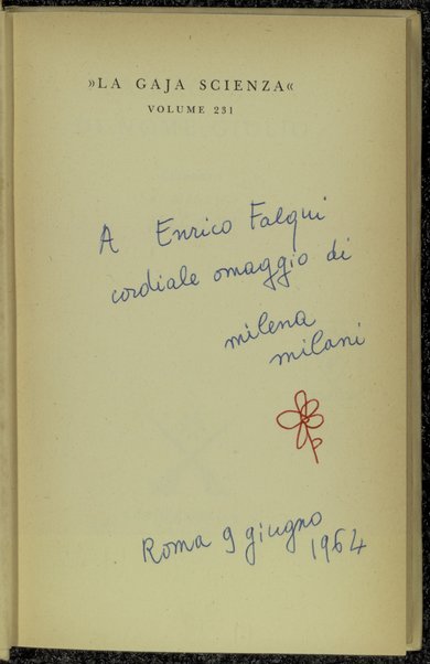 La ragazza di nome Giulio : romanzo / di Milena Milani