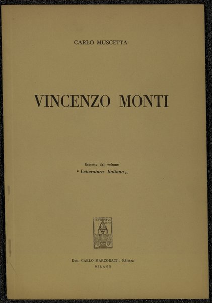 Vincenzo Monti / Carlo Muscetta