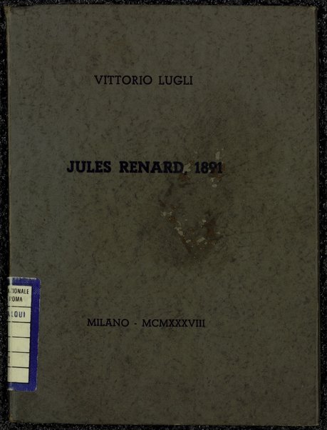 Jules Renard, 1891 / Vittorio Lugli