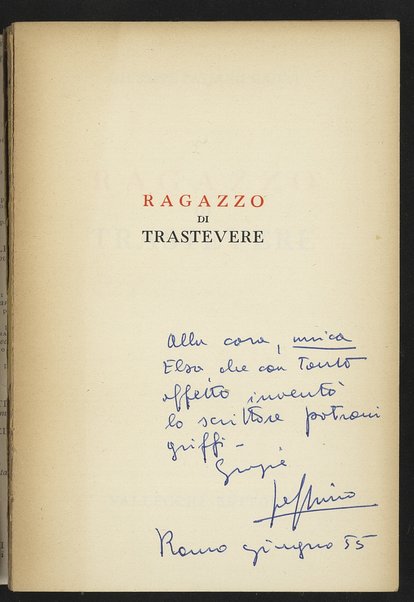 Ragazzo di Trastevere / Giuseppe Patroni Griffi