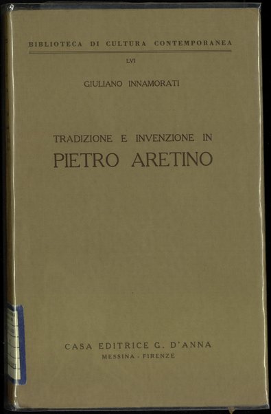 Pietro Aretino : studi e note critiche / Giuliano Innamorati