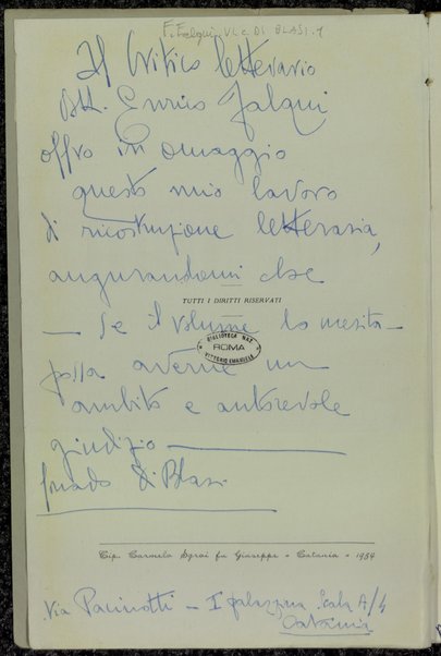 Luigi Capuana : vita, amicizie, relazioni letterarie / Corrado Di Blasi