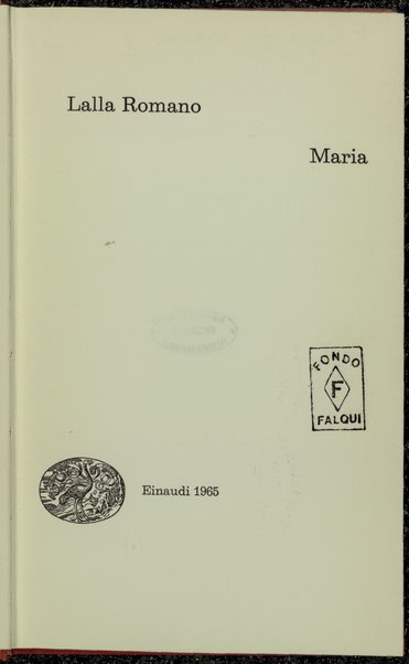 Maria / Lalla Romano