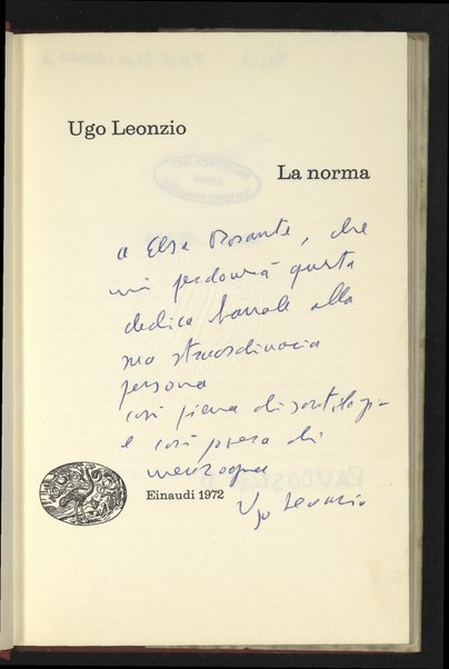 La norma / Ugo Leonzio