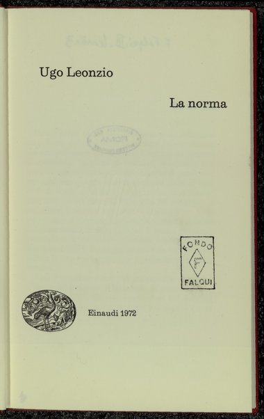 La norma / Ugo Leonzio