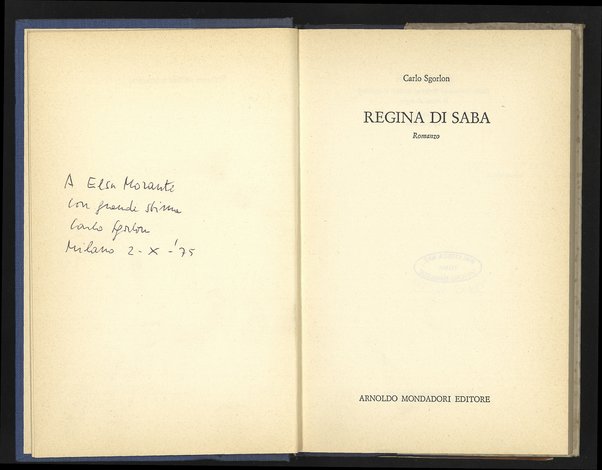 Regina di Saba : romanzo / Carlo Sgorlon