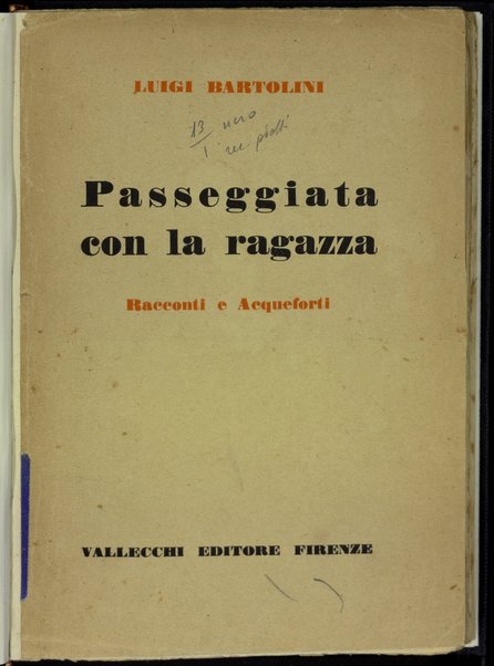 Passeggiata con la ragazza / Luigi Bartolini