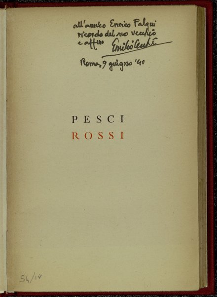 Pesci rossi / Emilio Cecchi