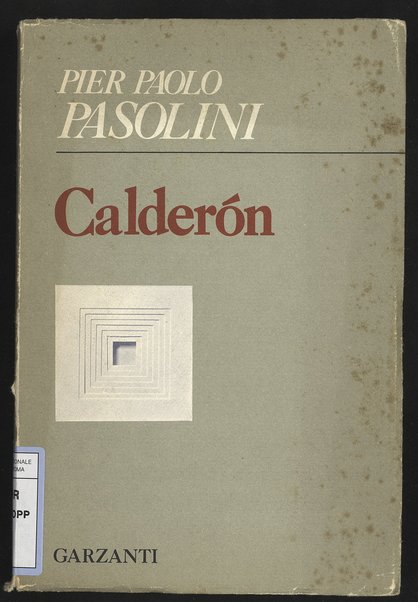 Calderon / Pier Paolo Pasolini