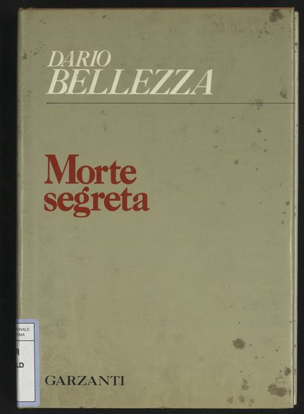 Morte segreta / Dario Bellezza