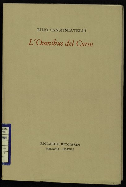 L'omnibus del corso / Bino Sanminiatelli