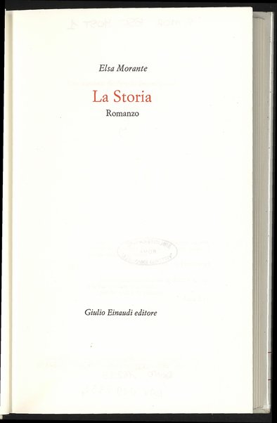 La storia : romanzo / Elsa Morante