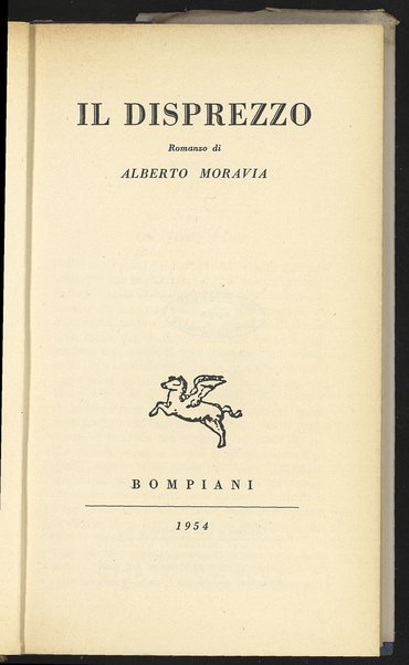 Il disprezzo : romanzo / di Alberto Moravia