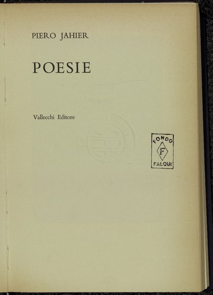 Poesie / Piero Jahier