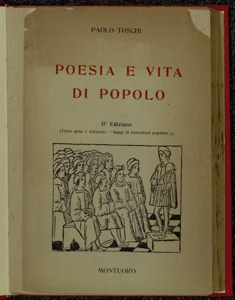 Poesia e vita di popolo / Paolo Toschi