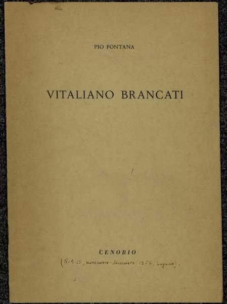 Vitaliano Brancati / Pio Fontana