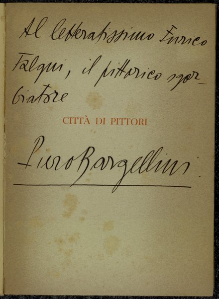 CittÃ  di pittori /  Piero Bargellini