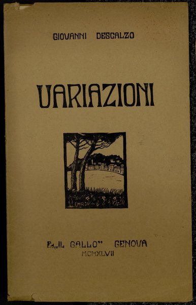 Variazioni / Giovanni Descalzo ; [inciso da Eugenio Mario Raffo]