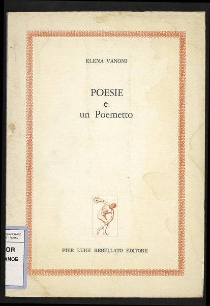 Poesie e un poemetto / Elena Vanoni
