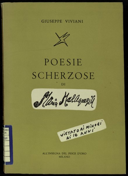 Poesie scherzose di Maria Malagrazia / Giuseppe Viviani ; commentate dall'editore ; disegni inediti e un autoritratto dell'artista