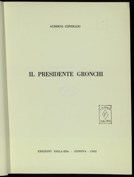 Il presidente Gronchi