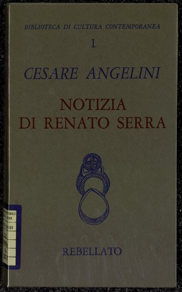 Notizia di Renato Serra / Cesare Angelini