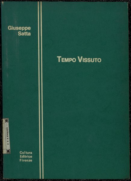 Tempo vissuto / Giuseppe Satta