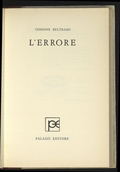 L'errore / Oddone Beltrami