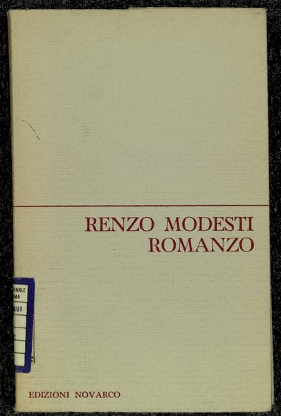 Romanzo / Renzo Modesti