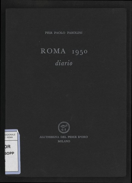 Roma 1950 : diario / Pier Paolo Pasolini