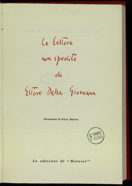 Le lettere non spedite di Ettore Della Giovanna ; illustrazioni di Sergio Barletta