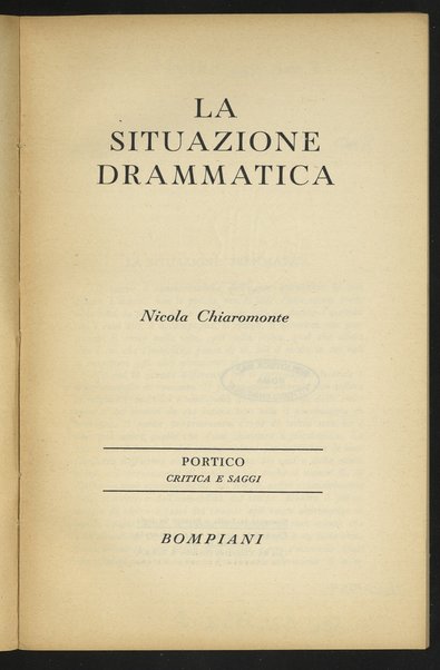 La situazione drammatica / Nicola Chiaromonte