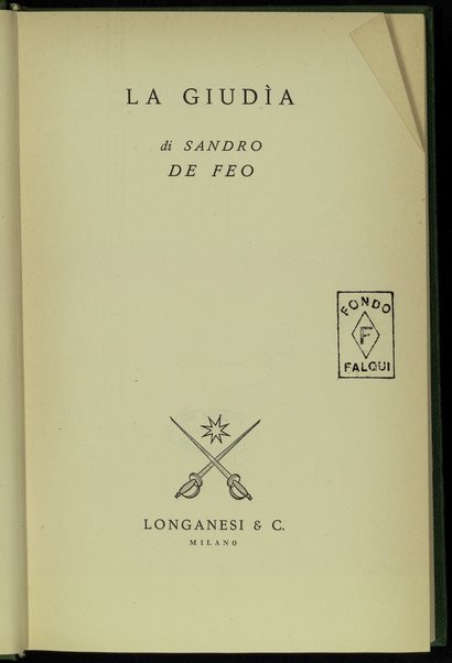 La giudia / di Sandro De Feo