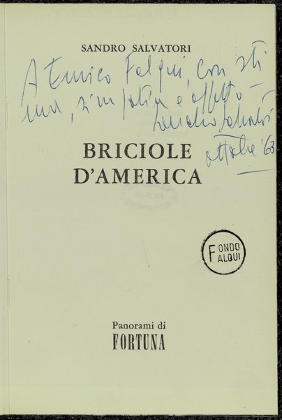 Briciole d'America / Sandro Salvatori