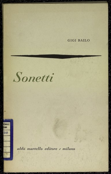 Sonetti / Gigi Bailo