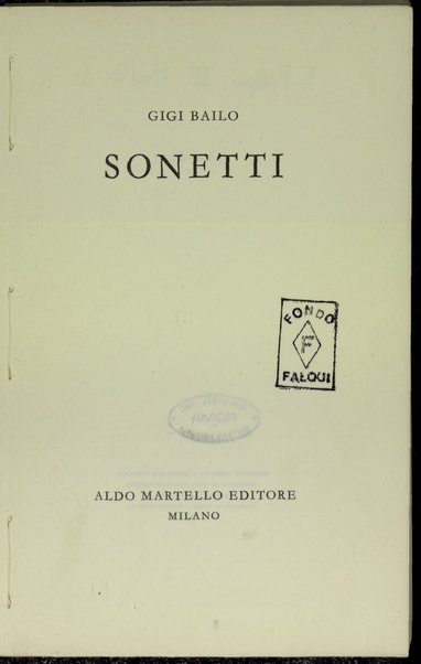 Sonetti / Gigi Bailo