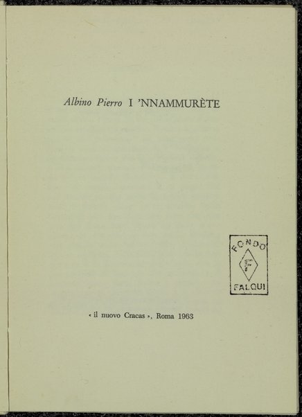 I 'nnamurete / Alberto Pierro