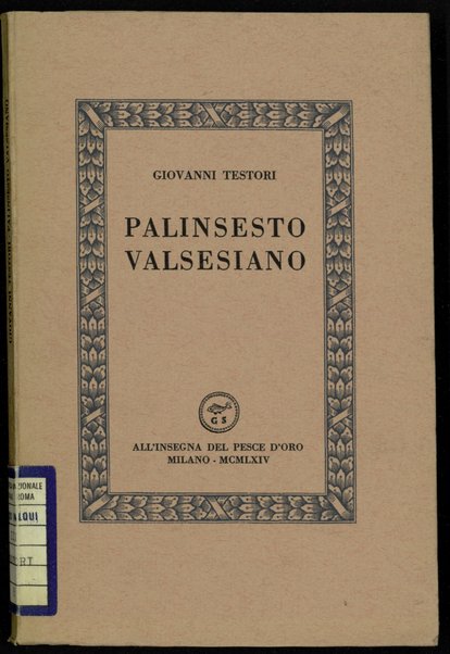 Palinsesto valsesiano / Giovanni Testori