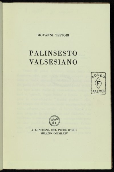 Palinsesto valsesiano / Giovanni Testori