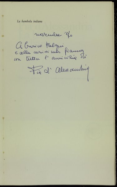 La bambola indiana / Pia d'Alessandria
