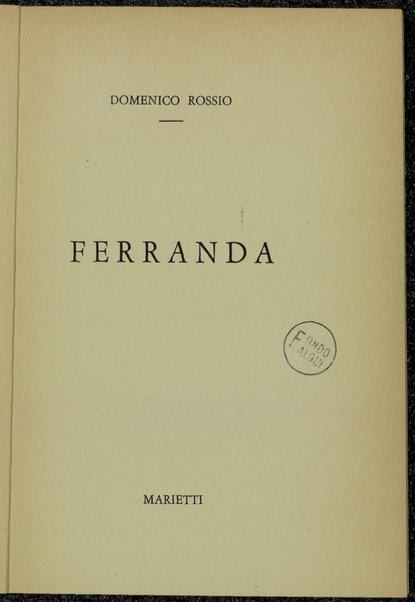 Ferranda / Domenico Rossio