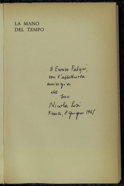 La mano del tempo / Nicola Lisi ; con cinque disegni di Venturino Venturi