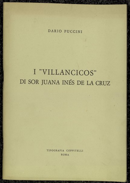 I villancicos di Sor Juana Ines de la Cruz