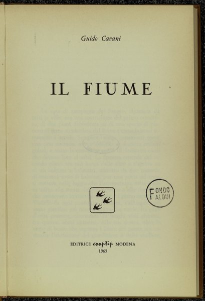 Il fiume / Guido Cavani