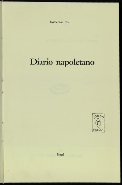 Diario napoletano / Domenico Rea