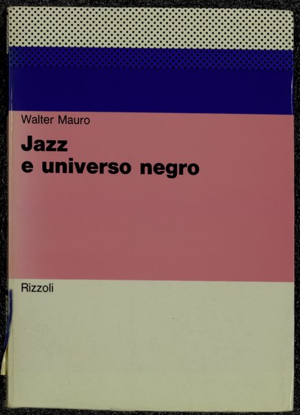 Jazz e universo negro / Walter Mauro