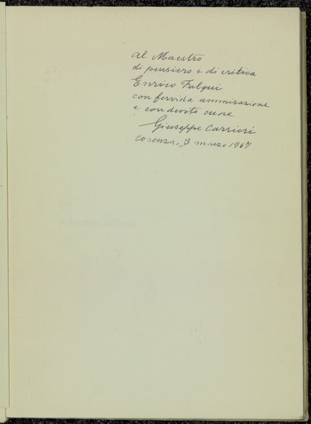 Gia il dominio dell'erta / Giuseppe Carrieri